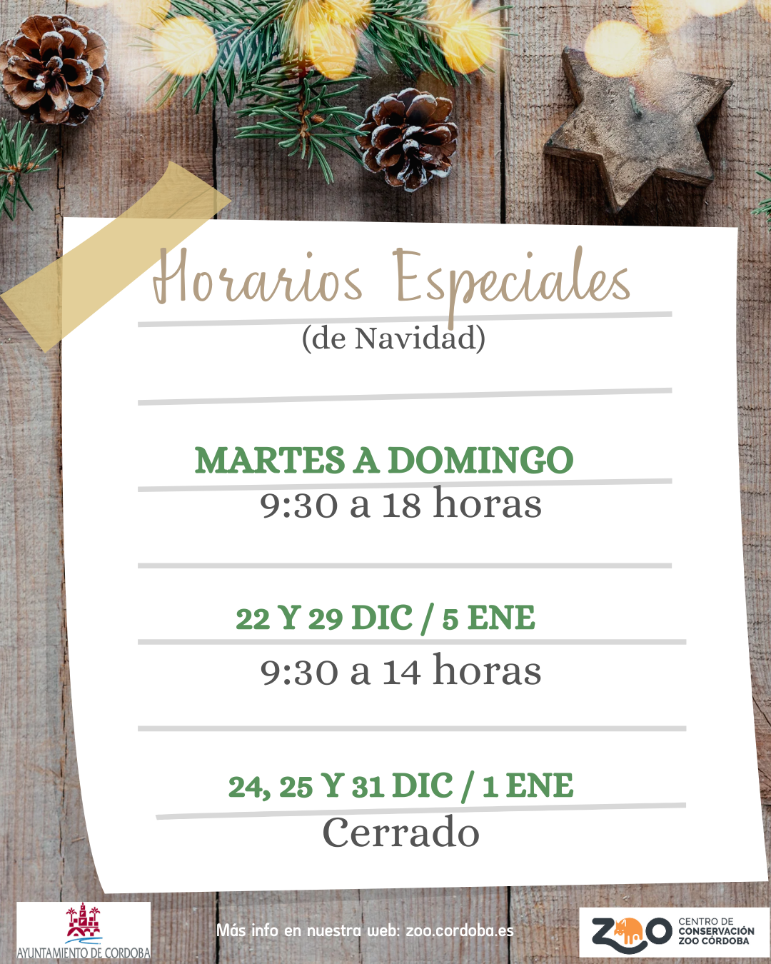 Horario Especial Navidad Horario Especial Navidad